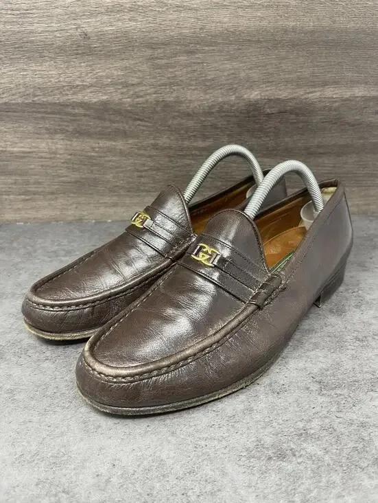 Gucci Horsebit Leather Loafers Mens Size 8.5 (41.5) Brown Leather Slip On Dress - Picture 2 of 10